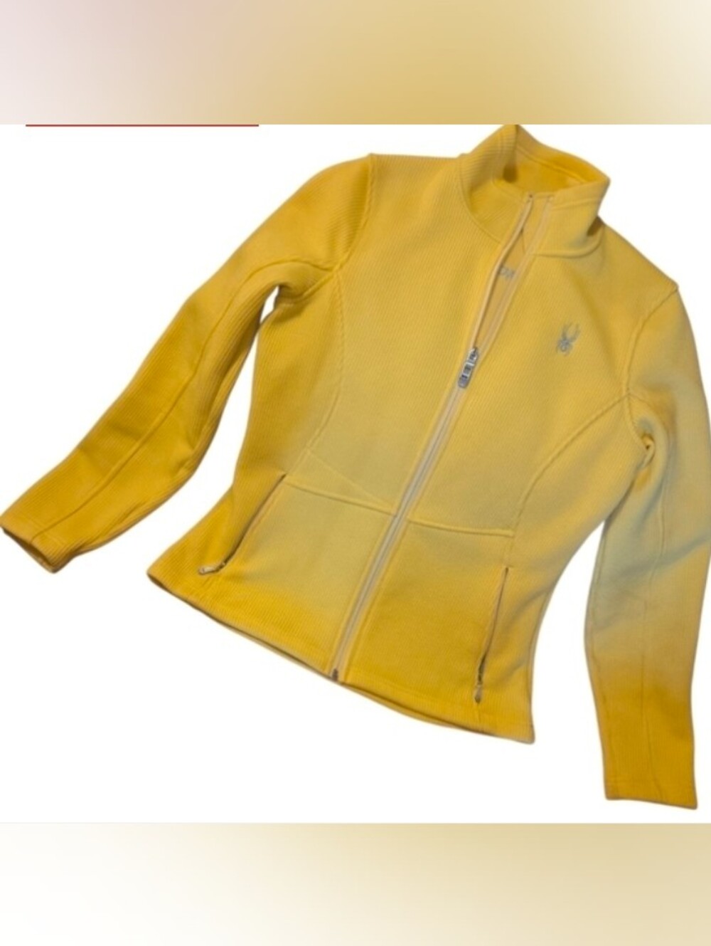 Spyder Women's Yellow Full-Zip Bomber Jacket